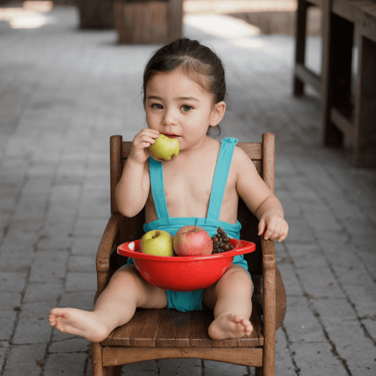 bebe comiendo fruta